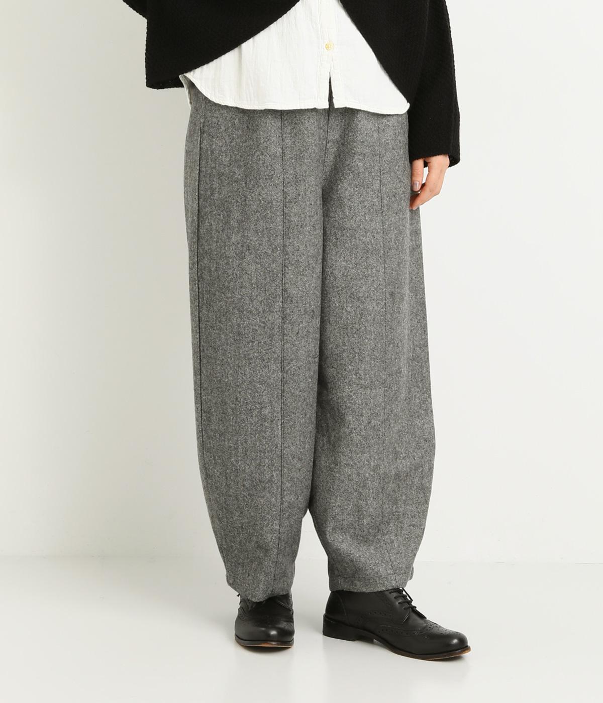 ウールツイードバルーンパンツ(チャコール-F)