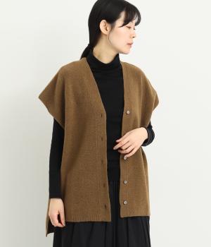 ポリコットンニットカーディガン