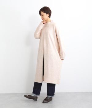 ポリコットンニット重ねワンピース(アイボリー-F)