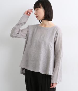 リネンシャンブレーAラインギャザープルオーバー
