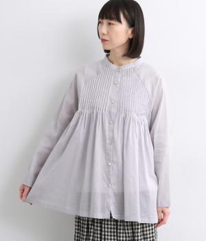 ラミーコットンラグランスリーブタックブラウス