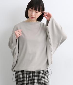 オーガニックコットンドルマンスリーブTシャツ(シルバーグレー-F)