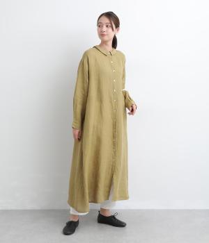 リネンシャンブレー2wayワンピース(マスタード-F)
