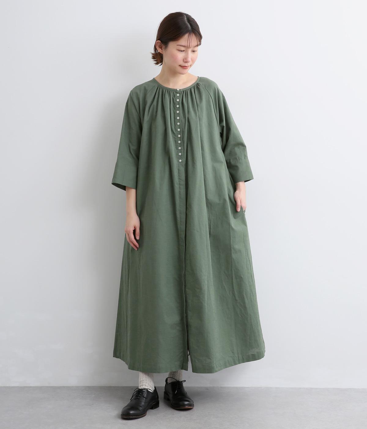 コットンリネン多ボタン前あきワンピース｜08Mab（ゼロハチマブ）の