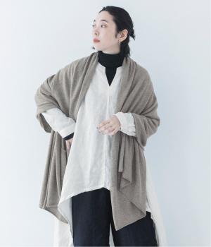 コットンカシミヤニット羽織（グレー・F）