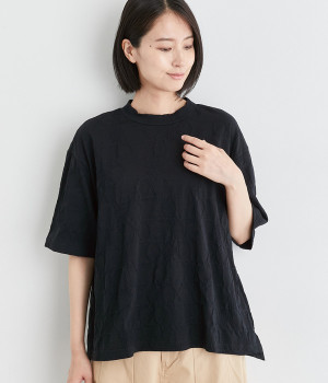 シャーリングジャカードプルオーバー(ブラック-ONESIZE)