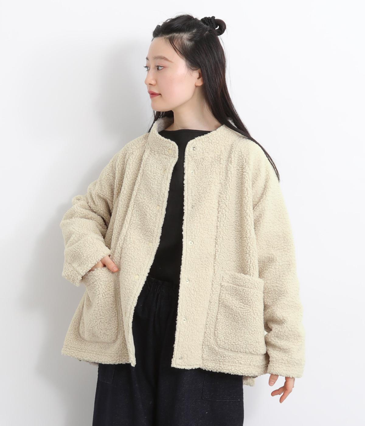 コットンプードルパイルジャケット(グレージュ-F)