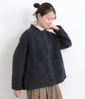 コットンプードルパイルジャケット(ネイビー-F)