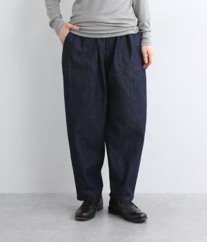 コットン9オンスデニムテーパードパンツ(ブルー-F)