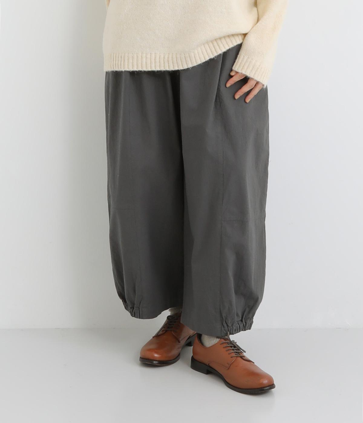 コットン馬布切替えワイドパンツ(グレー-F)