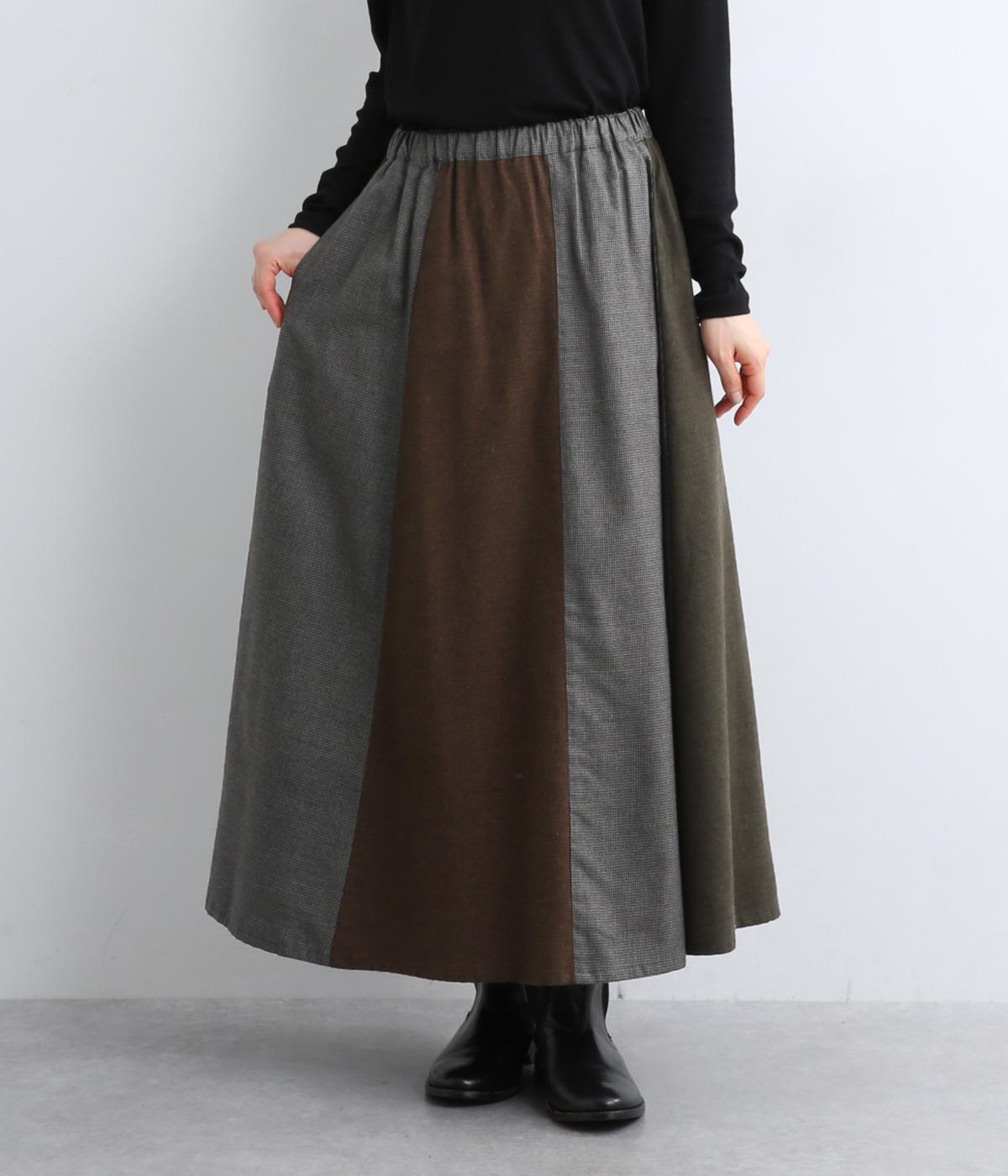 起毛ネルミニチェックスカート(3色ミックス-F)