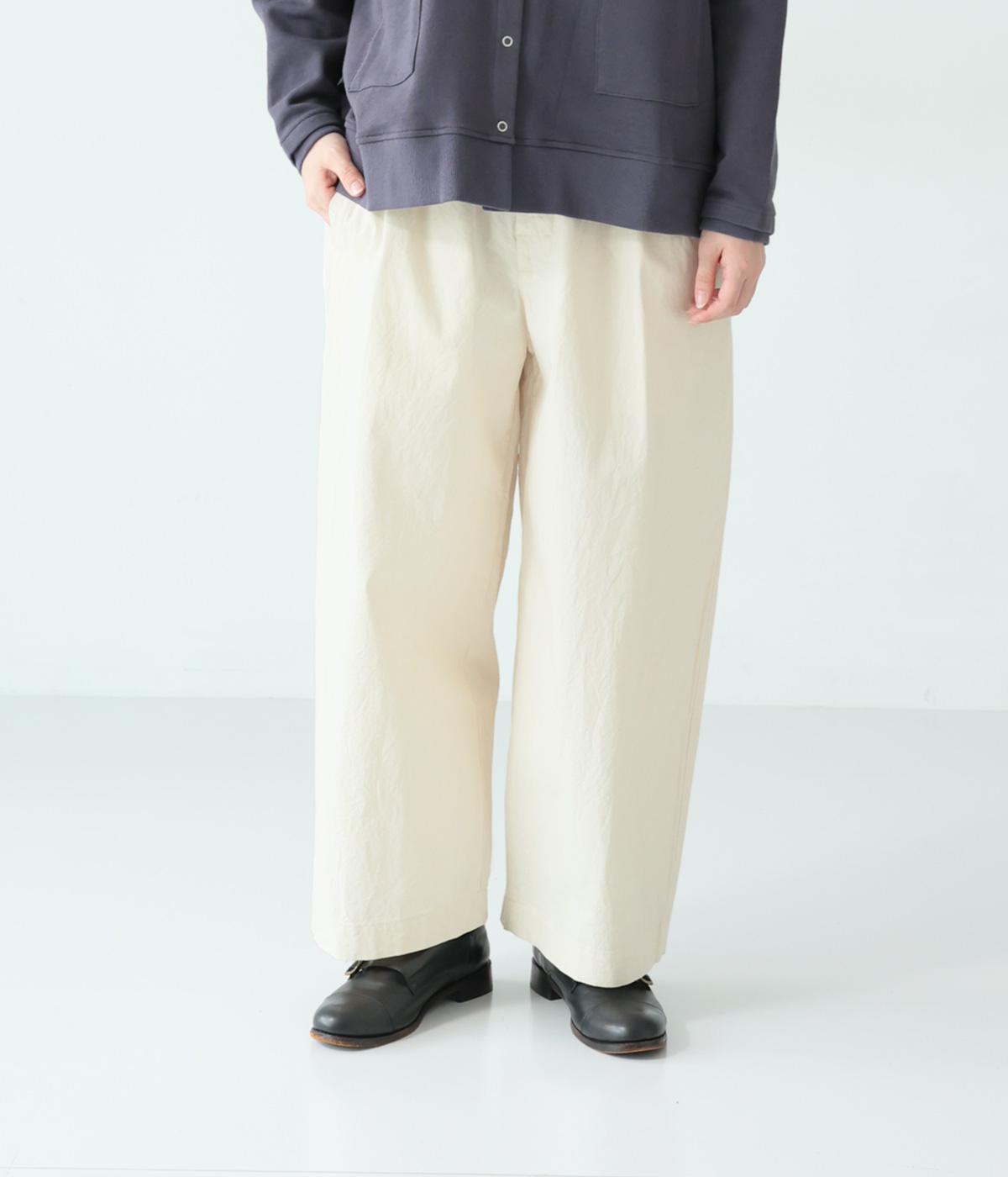 馬布コットンワイドパンツ(キナリ-F)