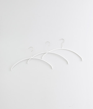 エコノミック40　滑り落ちない人体ハンガー(3本セット)(ホワイト-ONESIZE)