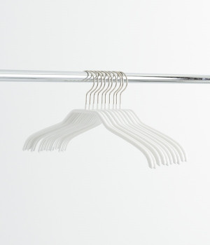 シルエット36 滑り落ちないハンガー10本セット(ホワイト-ONESIZE)