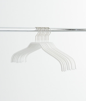 シルエット41 滑り落ちないハンガー10本セット(ホワイト-ONESIZE)