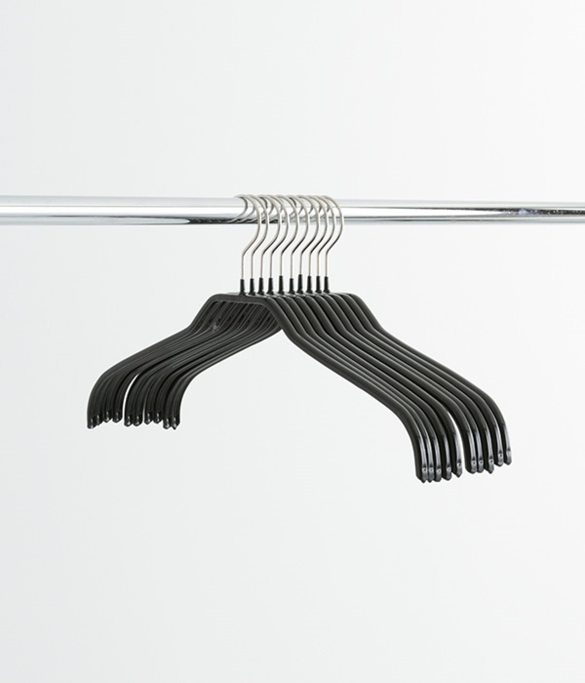 シルエット41 滑り落ちないハンガー10本セット(ブラック-ONESIZE)