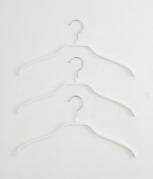 シルエット41 滑り落ちないハンガー3本セット(ホワイト-ONESIZE)