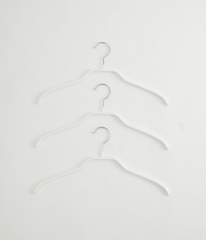 シルエット36 滑り落ちないハンガー3本セット(ホワイト-ONESIZE)