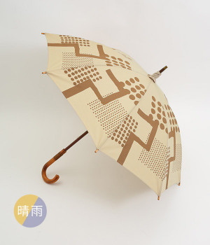 parasol 晴雨兼用　長傘(ベージュ-ONESIZE)