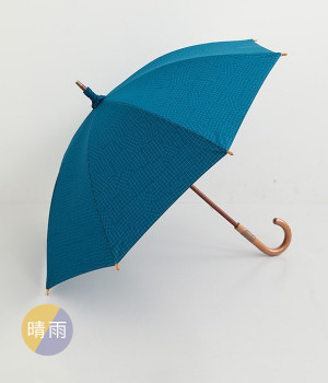 parasol　晴雨兼用　check　長傘(ブルー-ONESIZE)