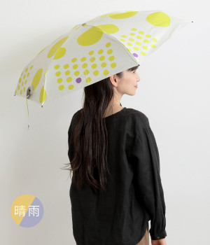 All weather　晴雨兼用　maru　コンパクト折りたたみ傘　50cm(イエロー-ONESIZE)