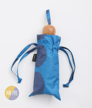 All weather　晴雨兼用　maru　コンパクト折りたたみ傘　50cm(ブルー-ONESIZE)