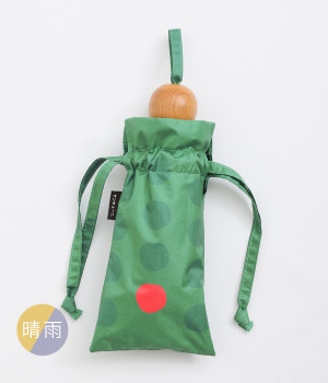 All weather　晴雨兼用　maru　コンパクト折りたたみ傘　50cm(グリーン-ONESIZE)