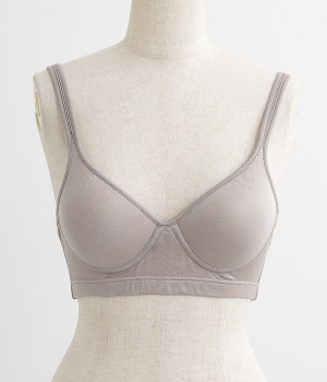 ストレッチシルクモールドブラ(グレージュ-M)