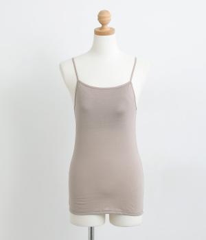 シルク100%カップ付きキャミソール(トープ-L)