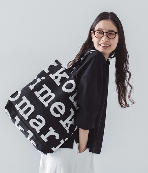 marimekko ロゴトートバッグ(ブラック-ONESIZE)