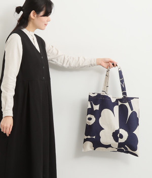 Unikko Kollaasi トートバッグ(ネイビー-ONESIZE)