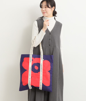 kioski Carrier Midi Unikko トートバッグ(ネイビー×レッド-ONESIZE)