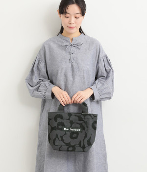 Lunchbag Solid　トートバッグ(グレー×ブラック-ONESIZE)