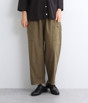 裏使いツイルカーゴパンツ(オリーブ-L)