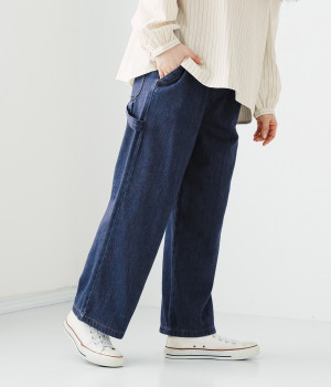 デニムペインターパンツ(ネイビー-L)