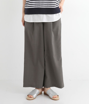 【neilikka】ウエストイージーパンツ(チャコール-L)