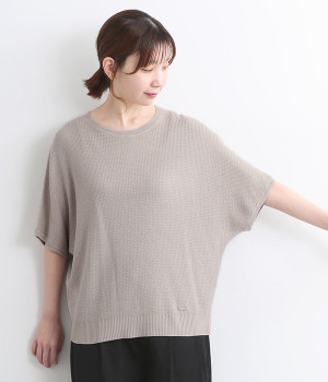 【neilikka】レーヨンドルマンニット(グレージュ-L)