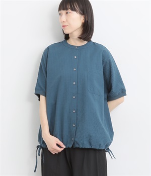 サッカーサイドドロストシャツ(ブルー-L)