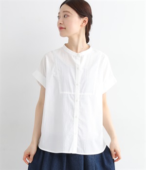 【neilikka】コットンブザムブラウス(オフホワイト-L)