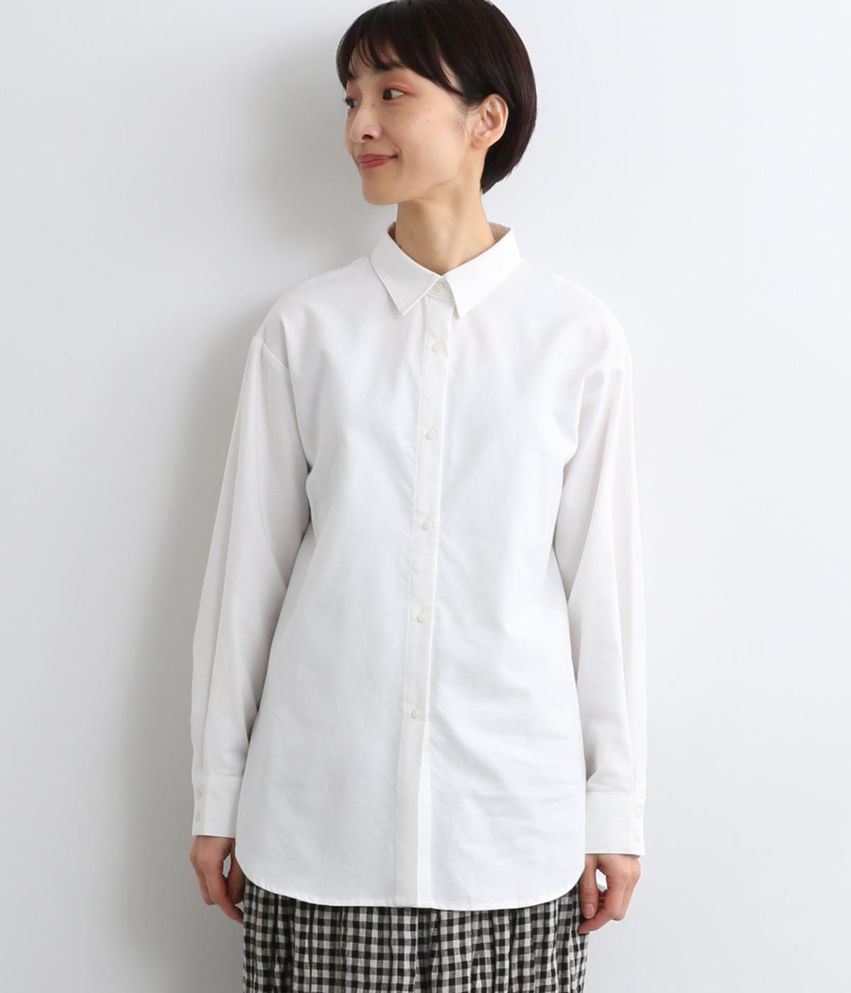 ソフトオックスレギュラーカラーシャツ(オフ-M)