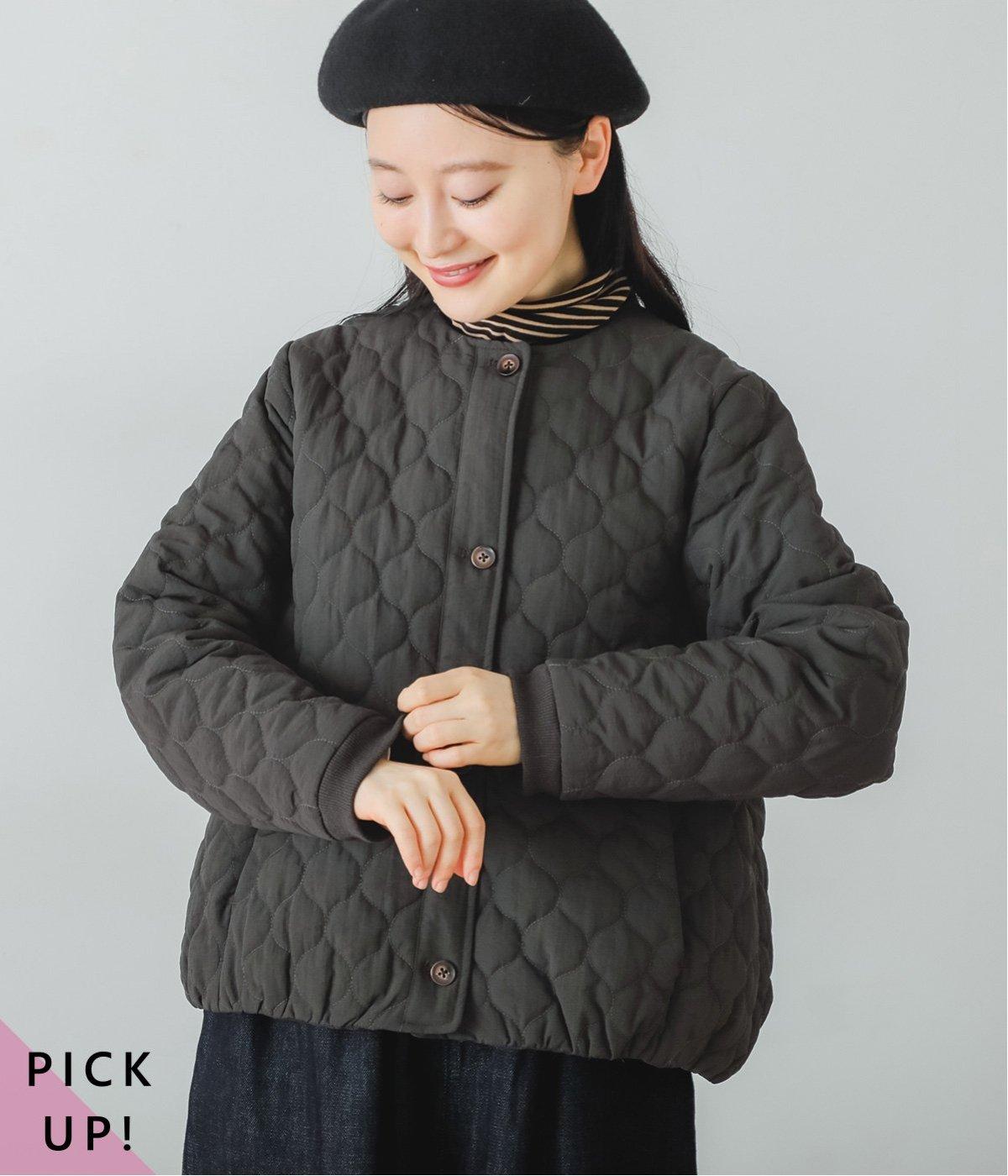 ナイロンタスラン　薄中綿ジャケット(スミクロ-M)