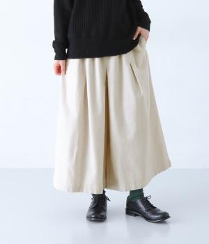 表微起毛　ガウチョパンツ(ライトベージュ-L)