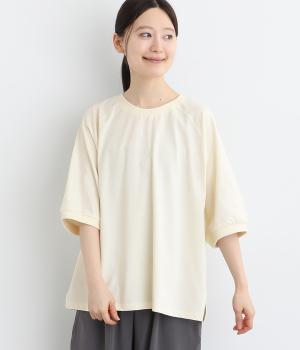 ＯＥ天竺　ラグラン6分袖Ｔシャツ(クリーム-M)