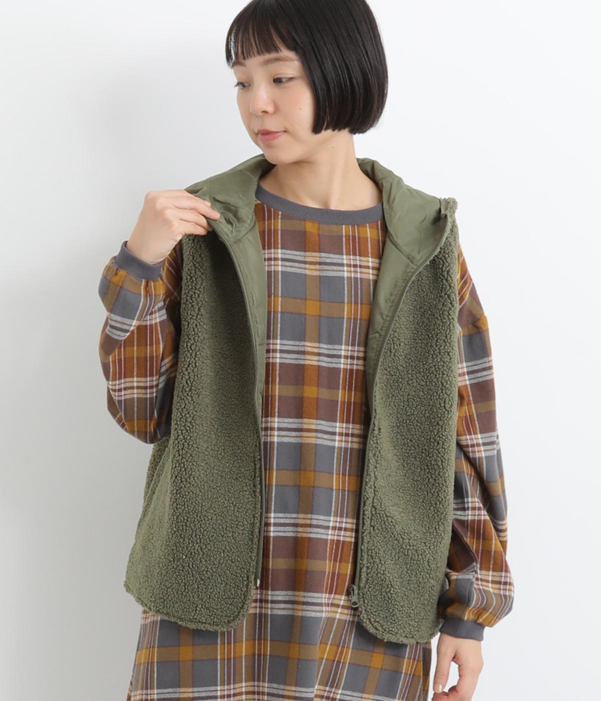 シープボアベスト(カーキ-M)