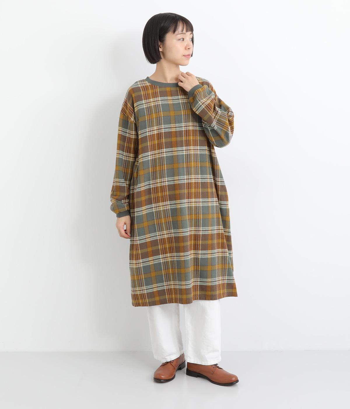 コットン両面起毛　クレリックチュニック(マスタード-M)