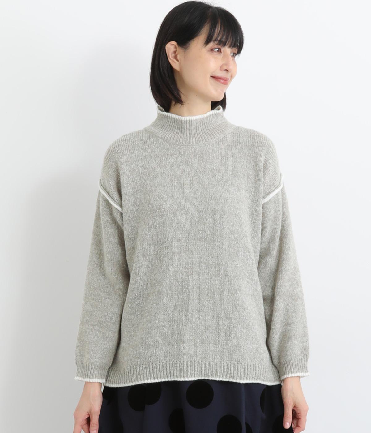 裏リンキング風セーター(グレージュ-M)