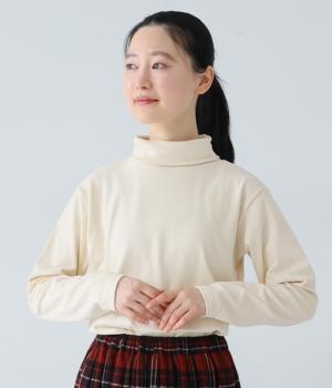 もちもちスムース　長袖Ｔシャツ(アイボリー-L)