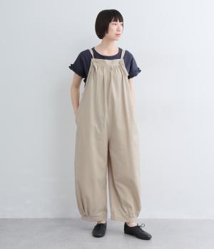 ごきげんになれるサロペット(ベージュ-L)