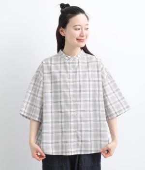 リネンタッチしっかり者のハーフスリーブシャツ