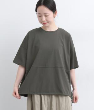 接触冷感ぎゅって出来る半袖Tシャツ(スミクロ-L)